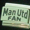 Man Utd Fan - laser charm - Click Image to Close